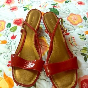 ❤️Unisa red wedge sandals